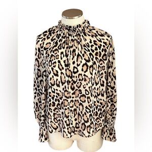 Loft Women’s Animal Print Blouse Size Small